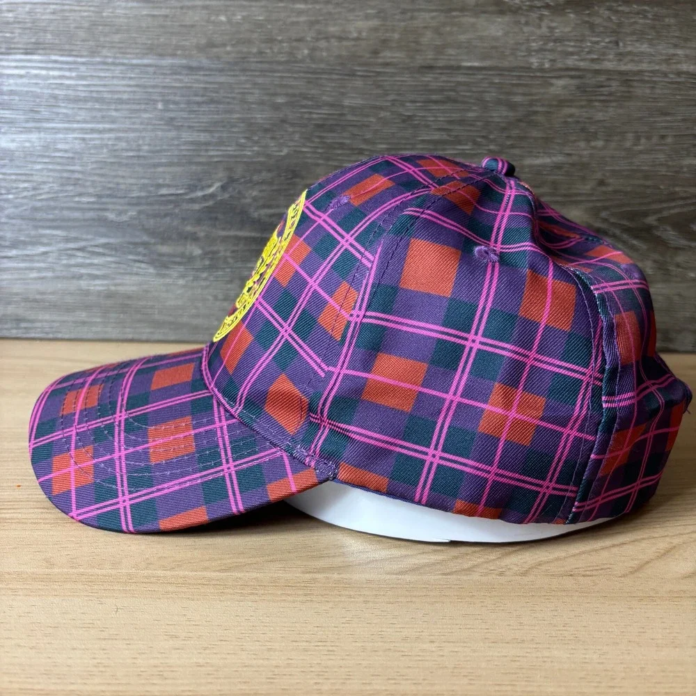Savannah College Hat Cap Strap Back Womens Purple Plaid Art And Design